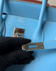 Hermès Candy Collection Birkin 35 Verso In Celeste Epsom / Bleu Mykonos (2011)