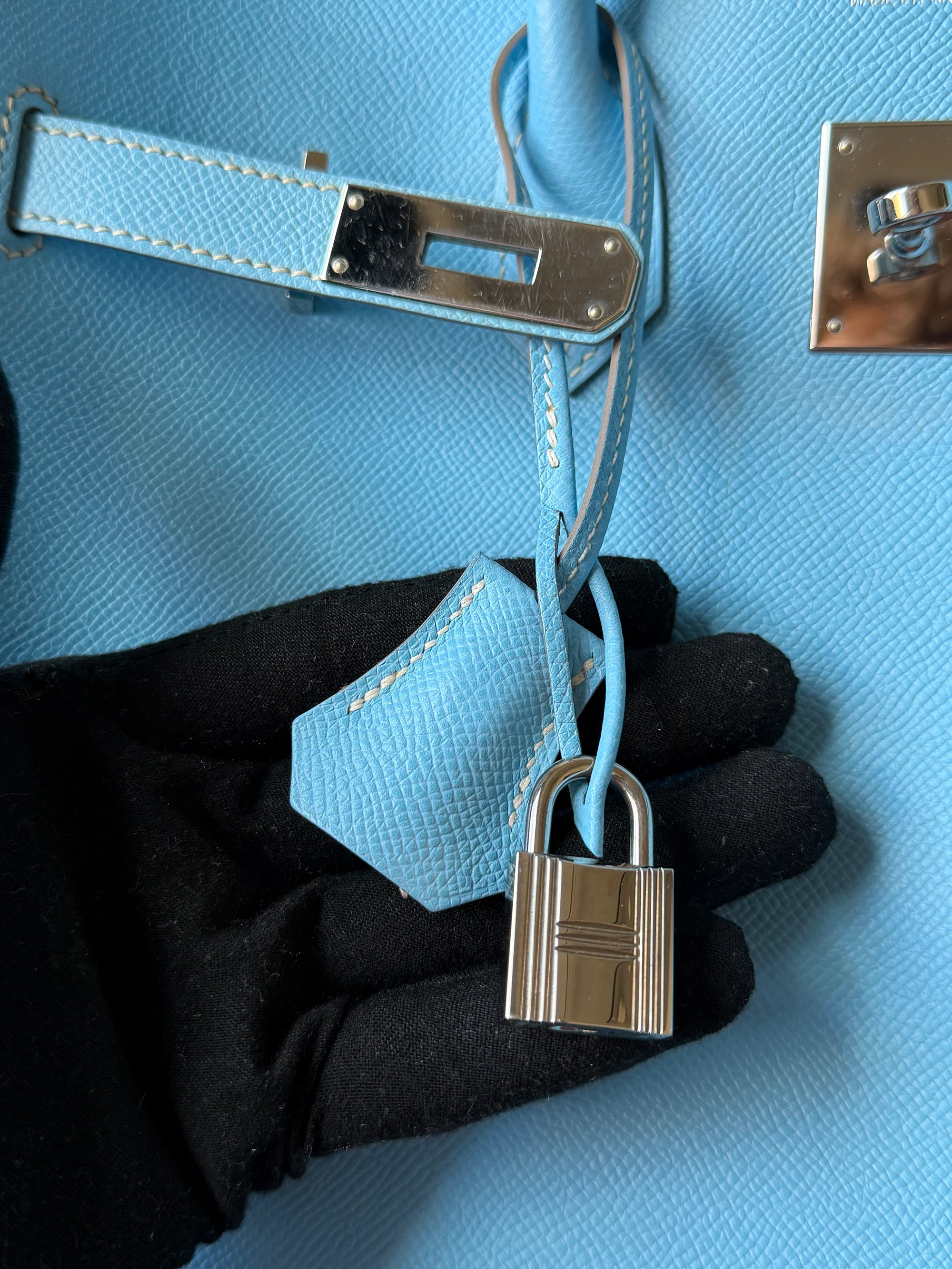 Hermès Candy Collection Birkin 35 Verso In Celeste Epsom / Bleu Mykonos (2011)