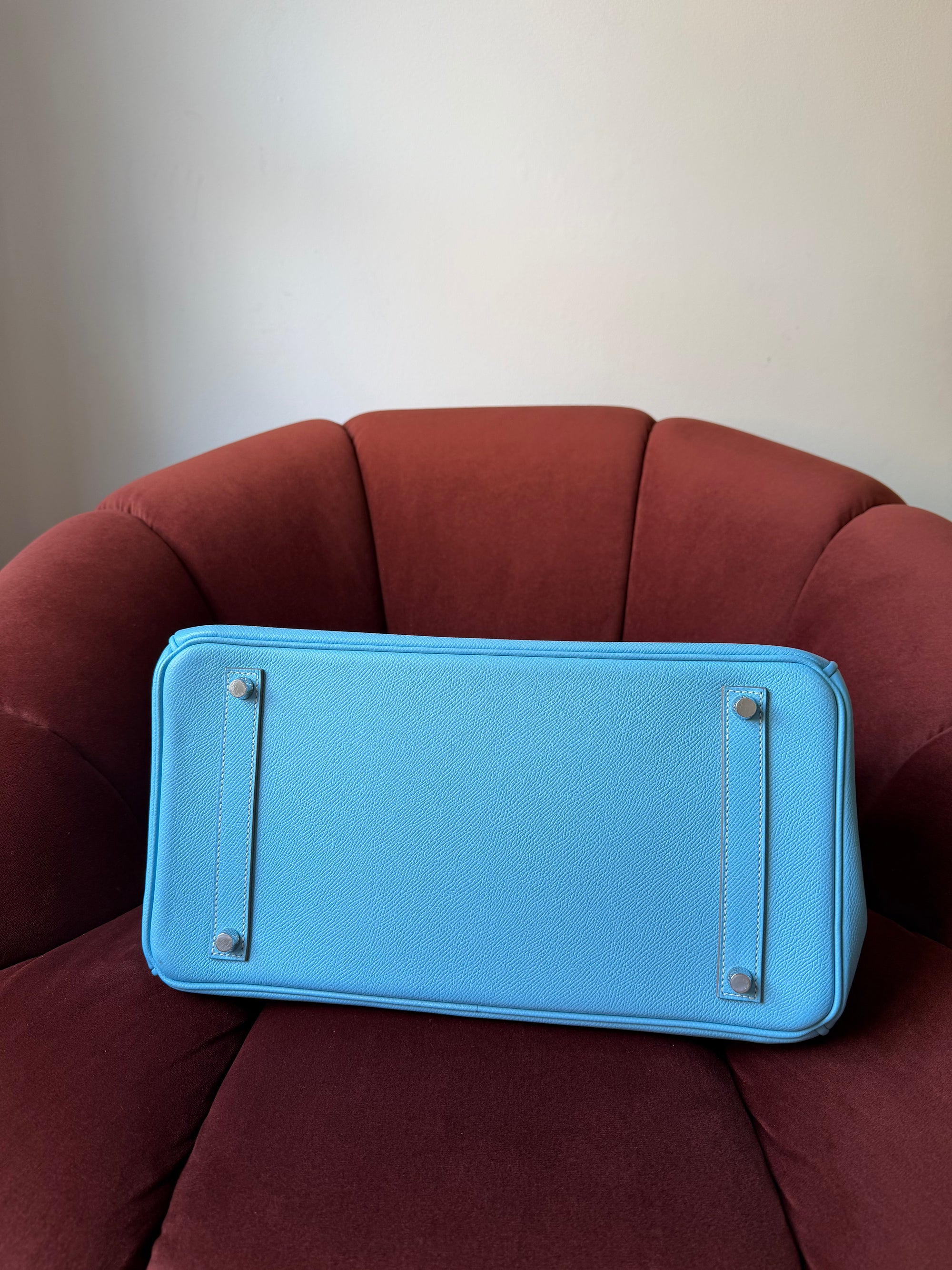 Hermès Candy Collection Birkin 35 Verso In Celeste Epsom / Bleu Mykonos (2011)