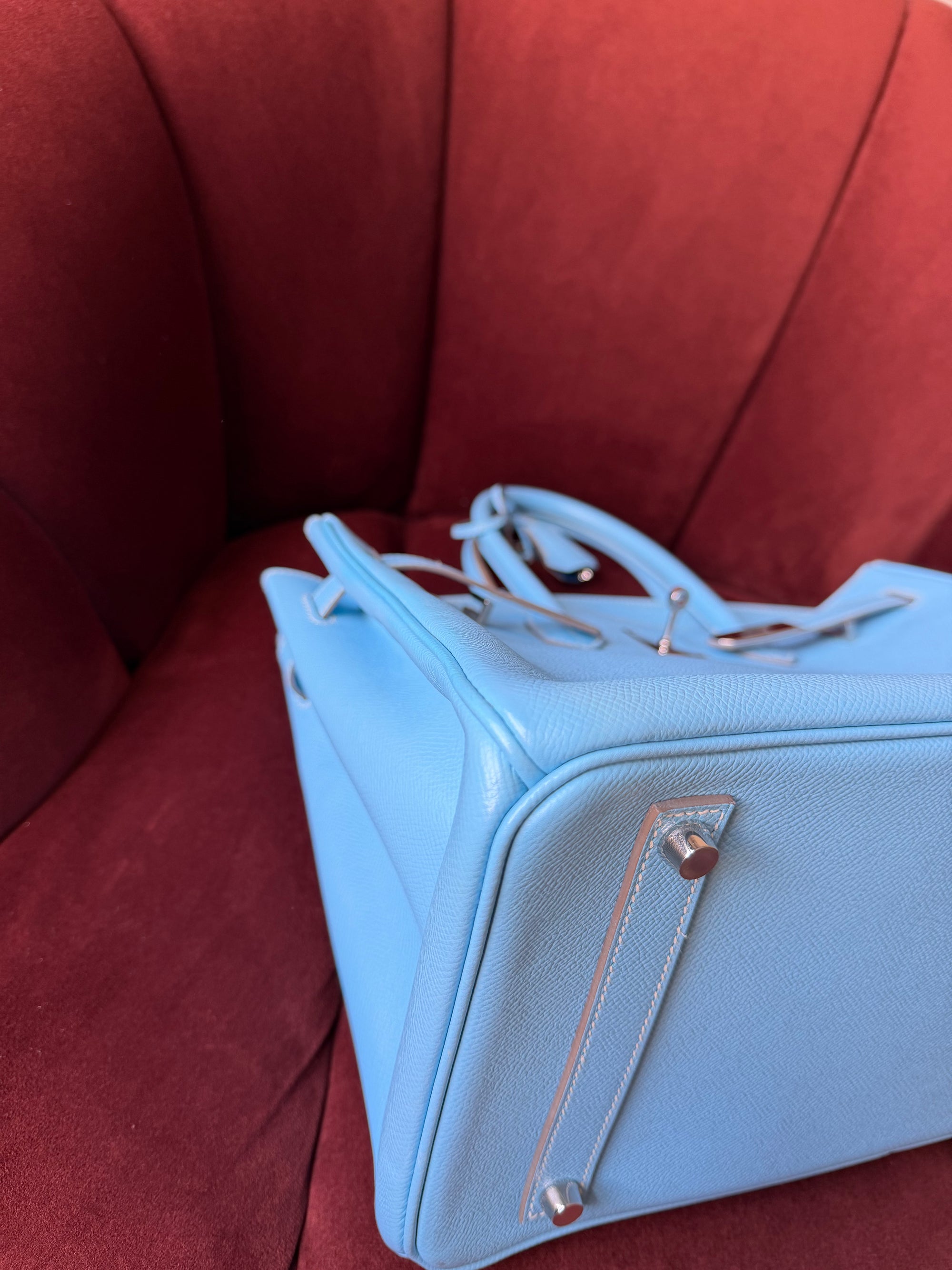 Hermès Candy Collection Birkin 35 Verso In Celeste Epsom / Bleu Mykonos (2011)
