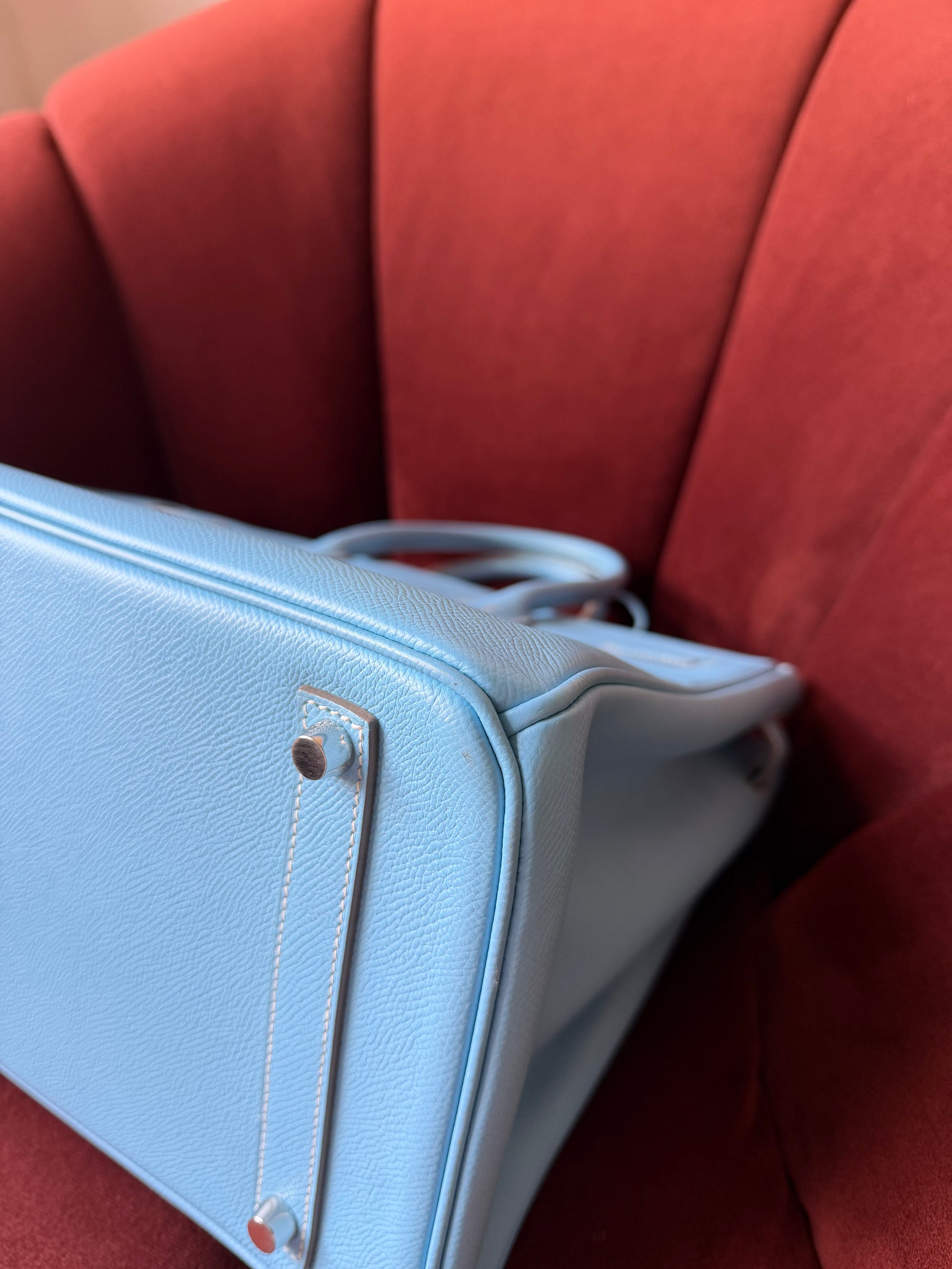 Hermès Candy Collection Birkin 35 Verso In Celeste Epsom / Bleu Mykonos (2011)
