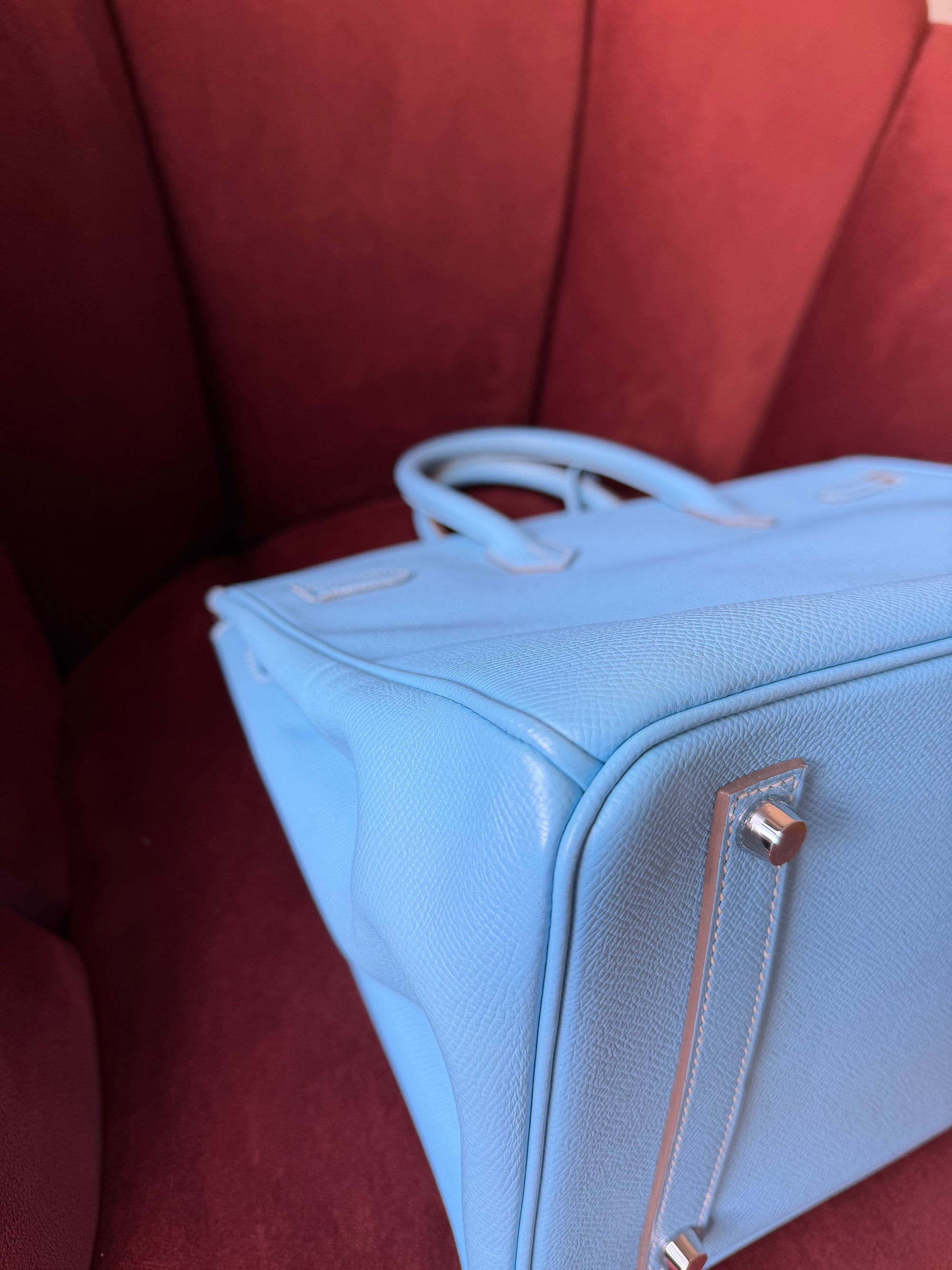Hermès Candy Collection Birkin 35 Verso In Celeste Epsom / Bleu Mykonos (2011)