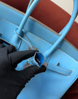 Hermès Candy Collection Birkin 35 Verso In Celeste Epsom / Bleu Mykonos (2011)