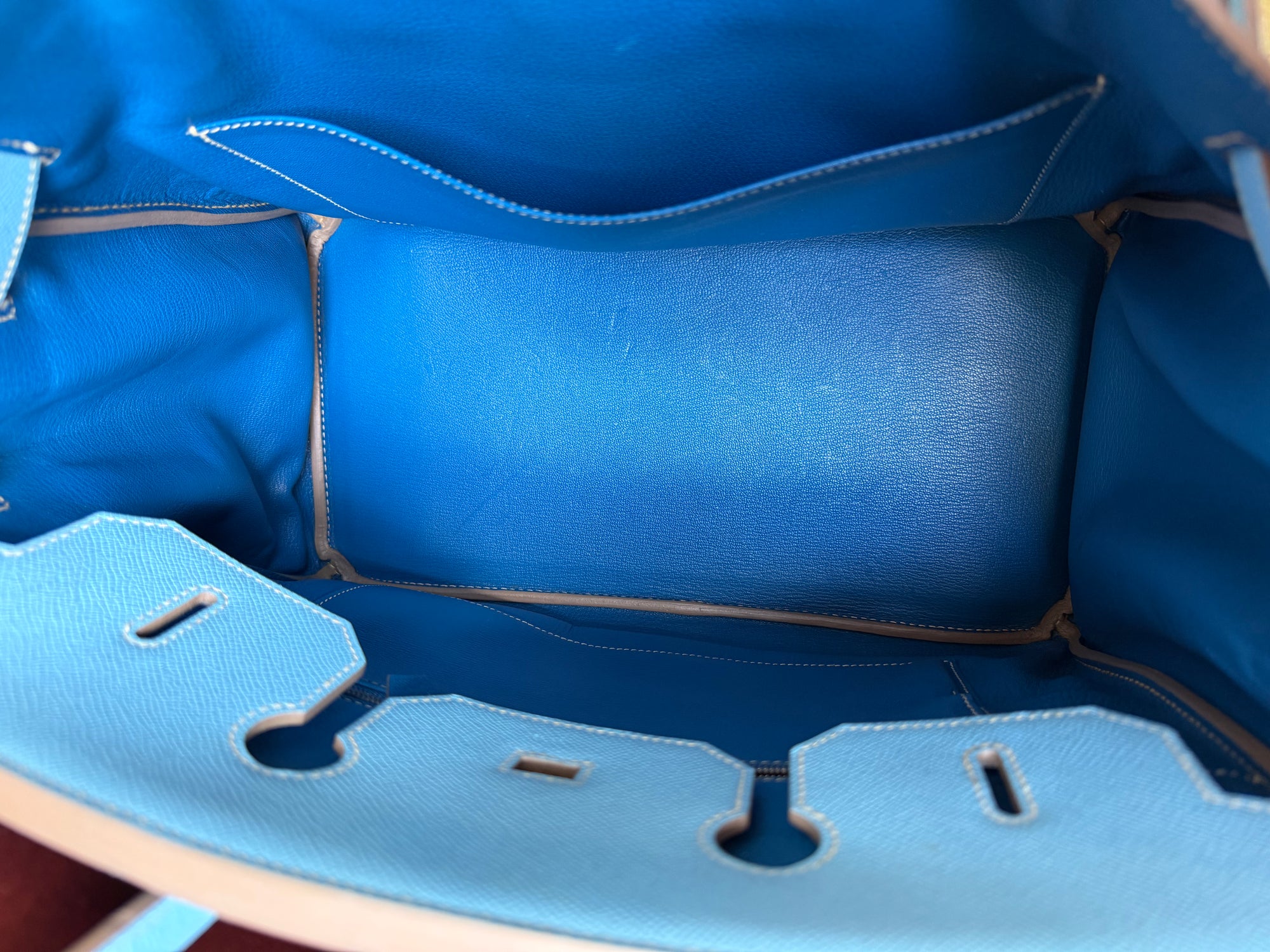 Hermès Candy Collection Birkin 35 Verso In Celeste Epsom / Bleu Mykonos (2011)