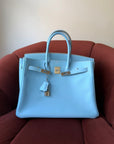 Hermès Candy Collection Birkin 35 Verso In Celeste Epsom / Bleu Mykonos (2011)