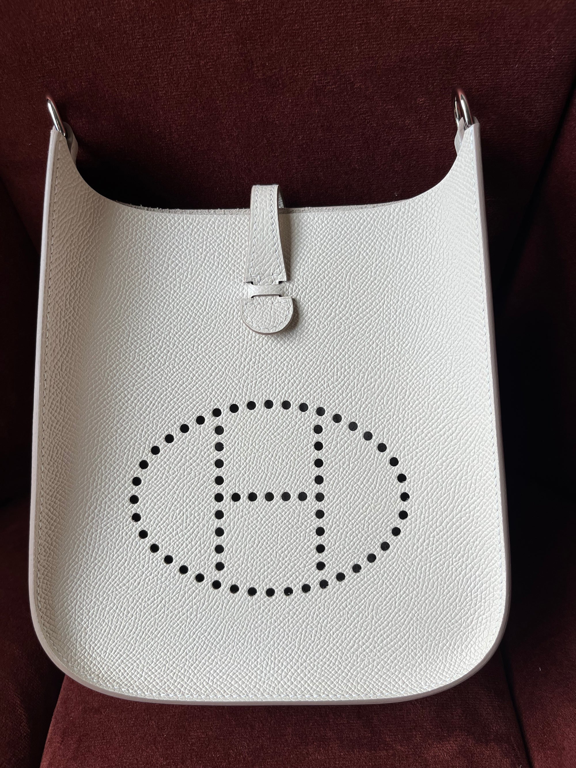 Hermès Mini Evelyne Sellier In Craie Epsom (2025)
