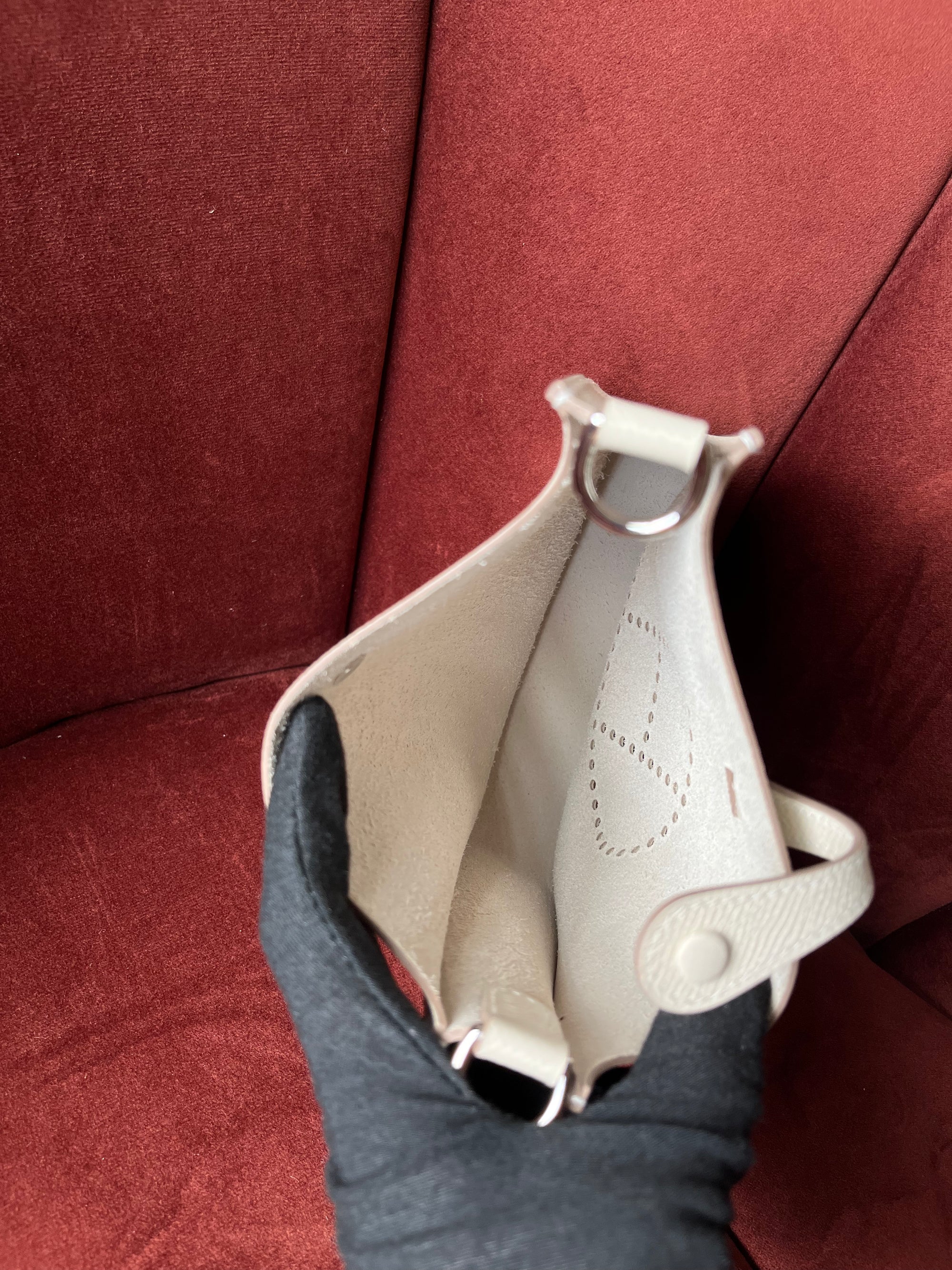 Hermès Mini Evelyne Sellier In Craie Epsom (2025)