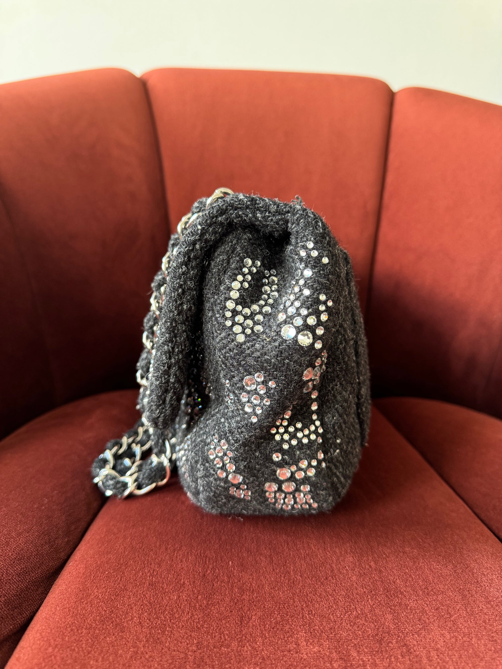 Chanel Jumbo Leopard Crystal Tweed Single Flap (2010-11)