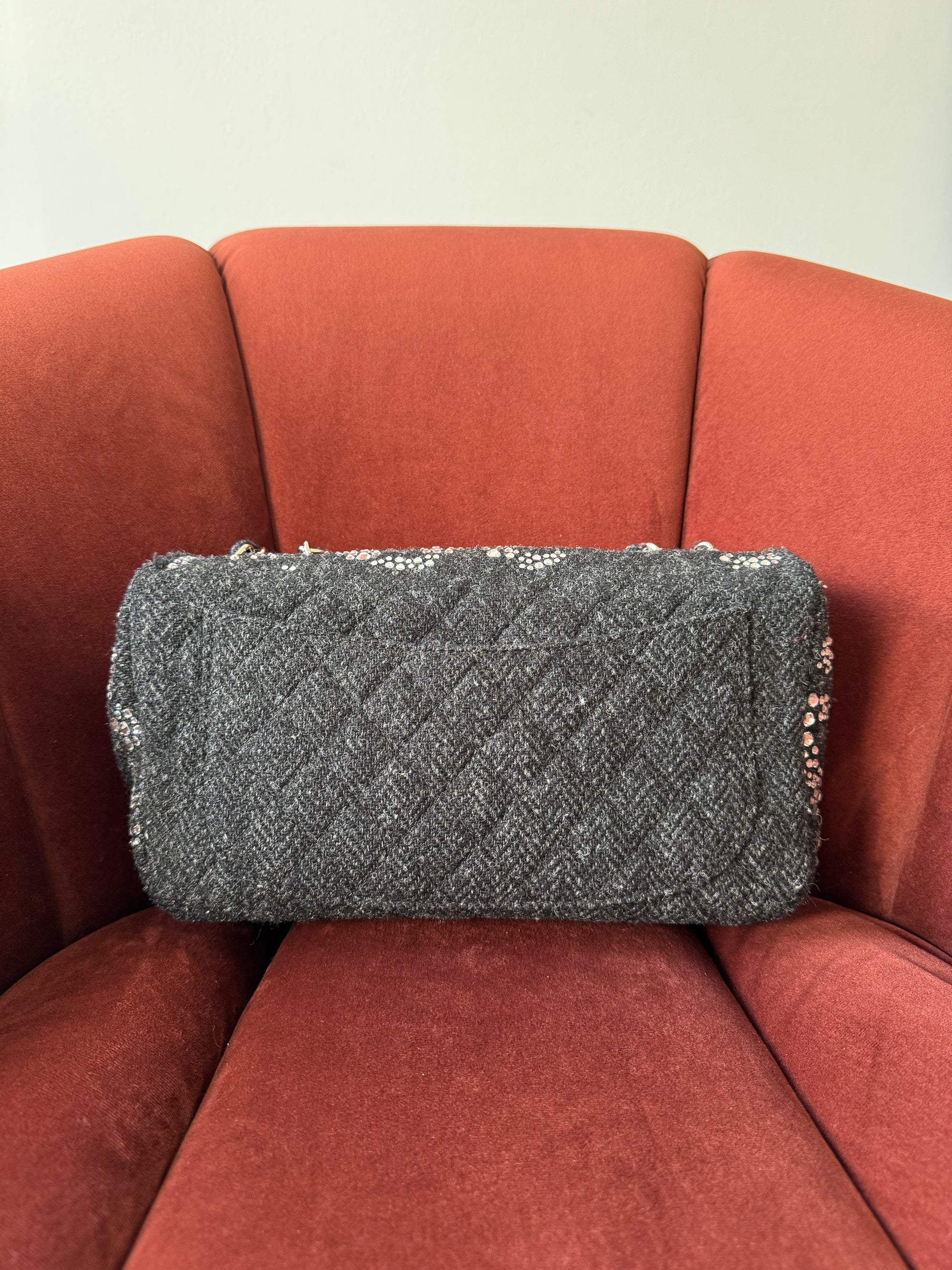 Chanel Jumbo Leopard Crystal Tweed Single Flap (2010-11)