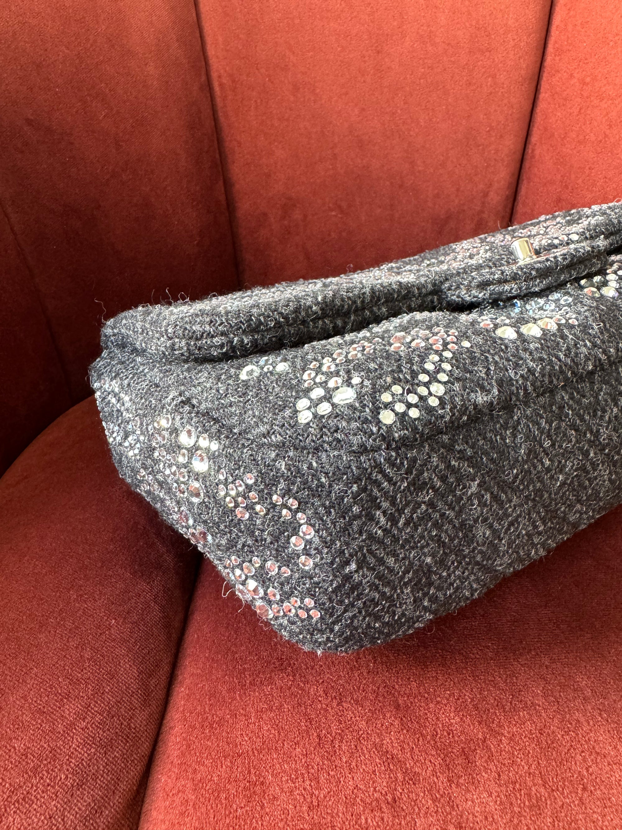 Chanel Jumbo Leopard Crystal Tweed Single Flap (2010-11)