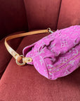 Louis Vuitton Pink Denim Monogram Pleaty (2006)