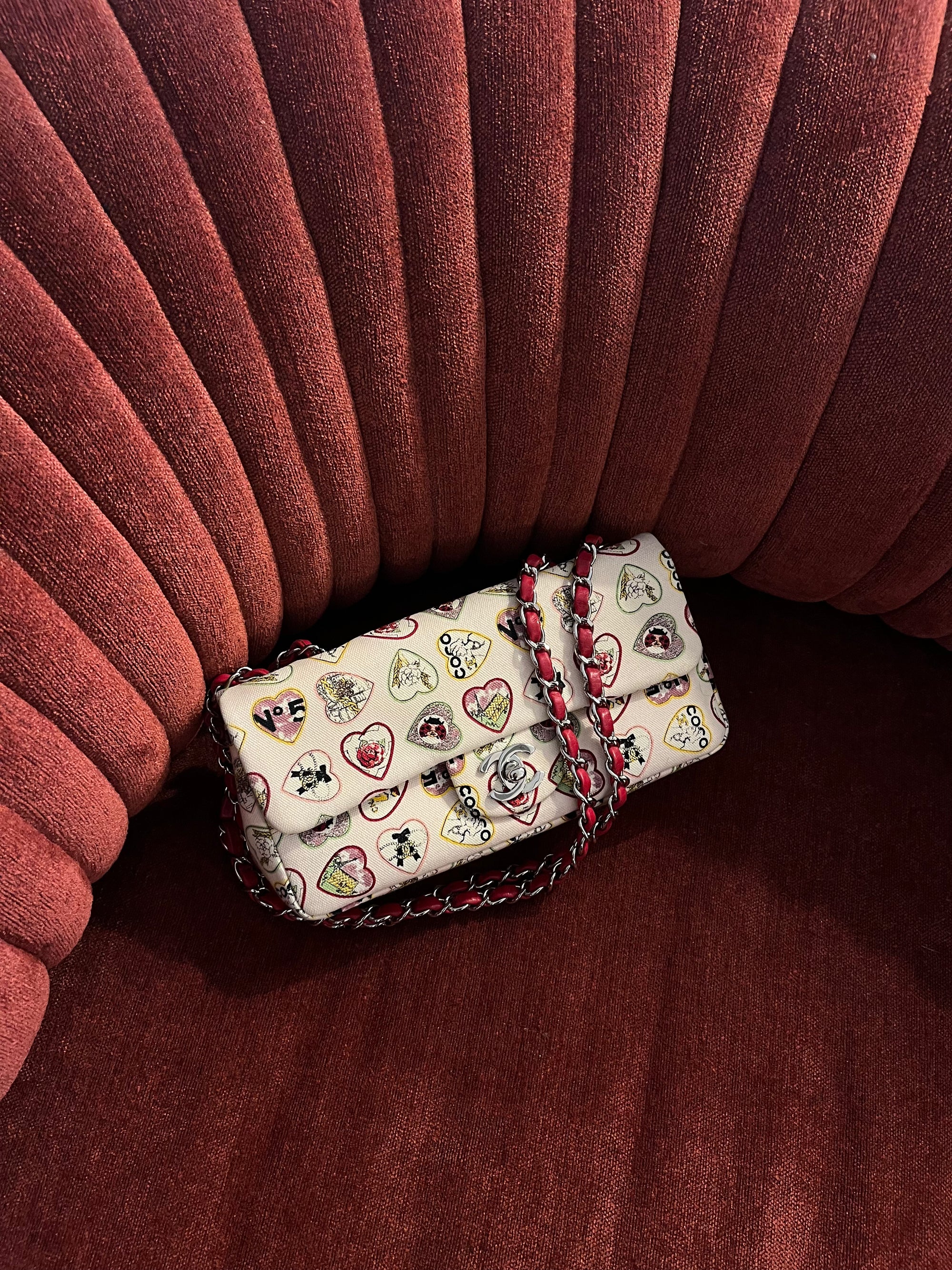 Chanel East West Valentines Heart Print Flap (2006)