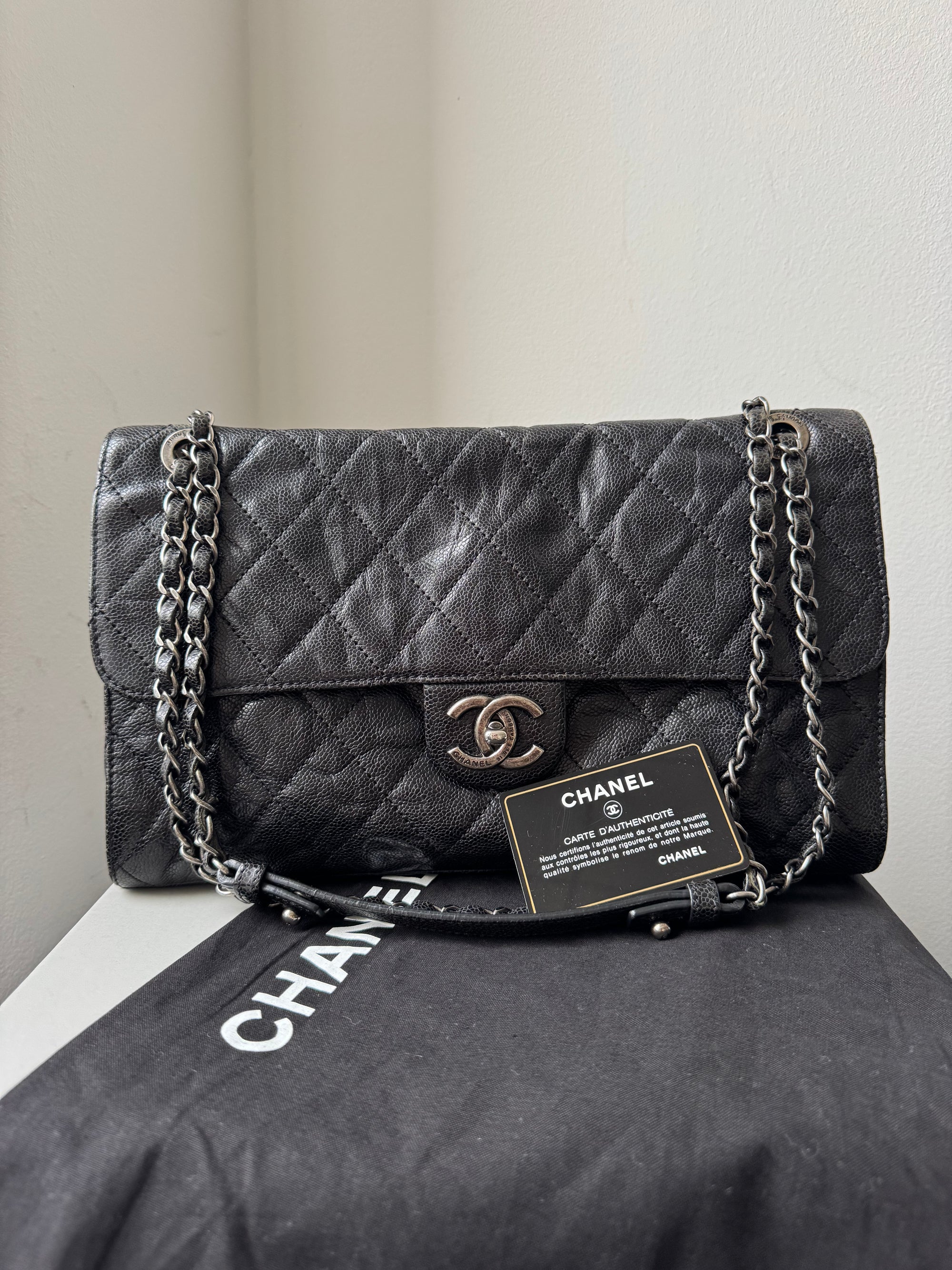 Chanel Paris-Edinburgh Crumpled Crave Jumbo Flap (2012)