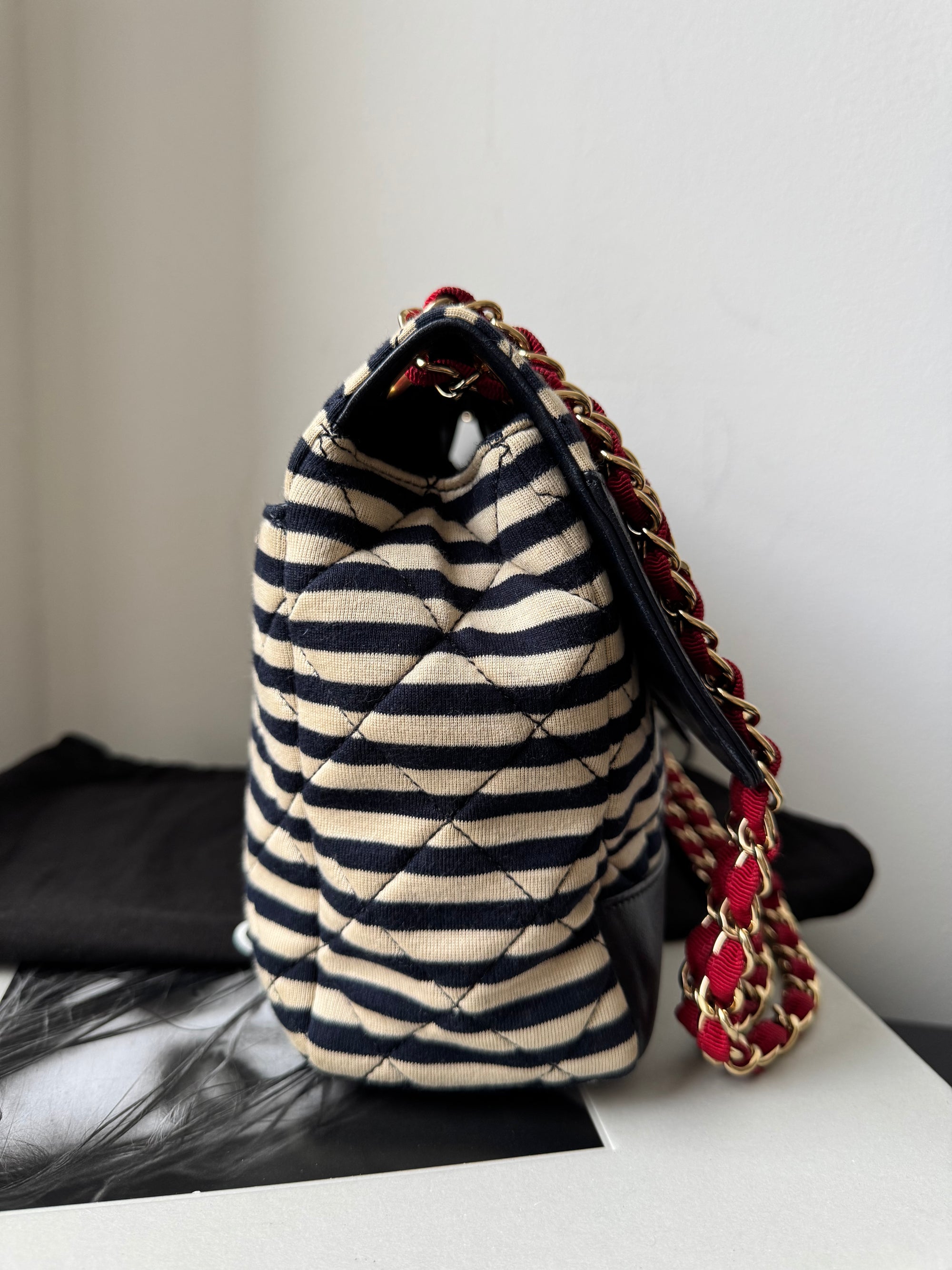 Chanel Coco Striped Jersey Sailor Flap (2014)