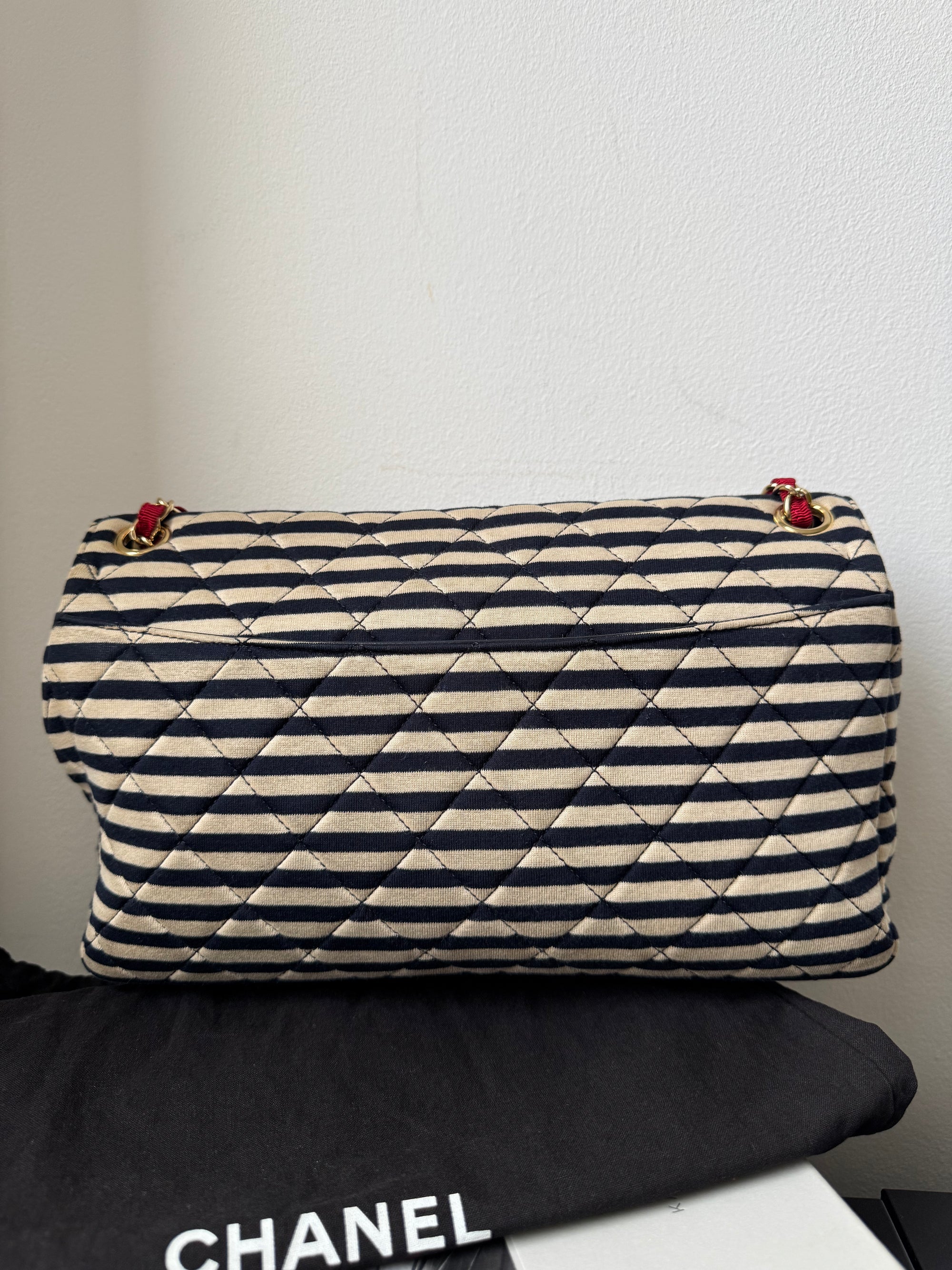 Chanel Coco Striped Jersey Sailor Flap (2014)