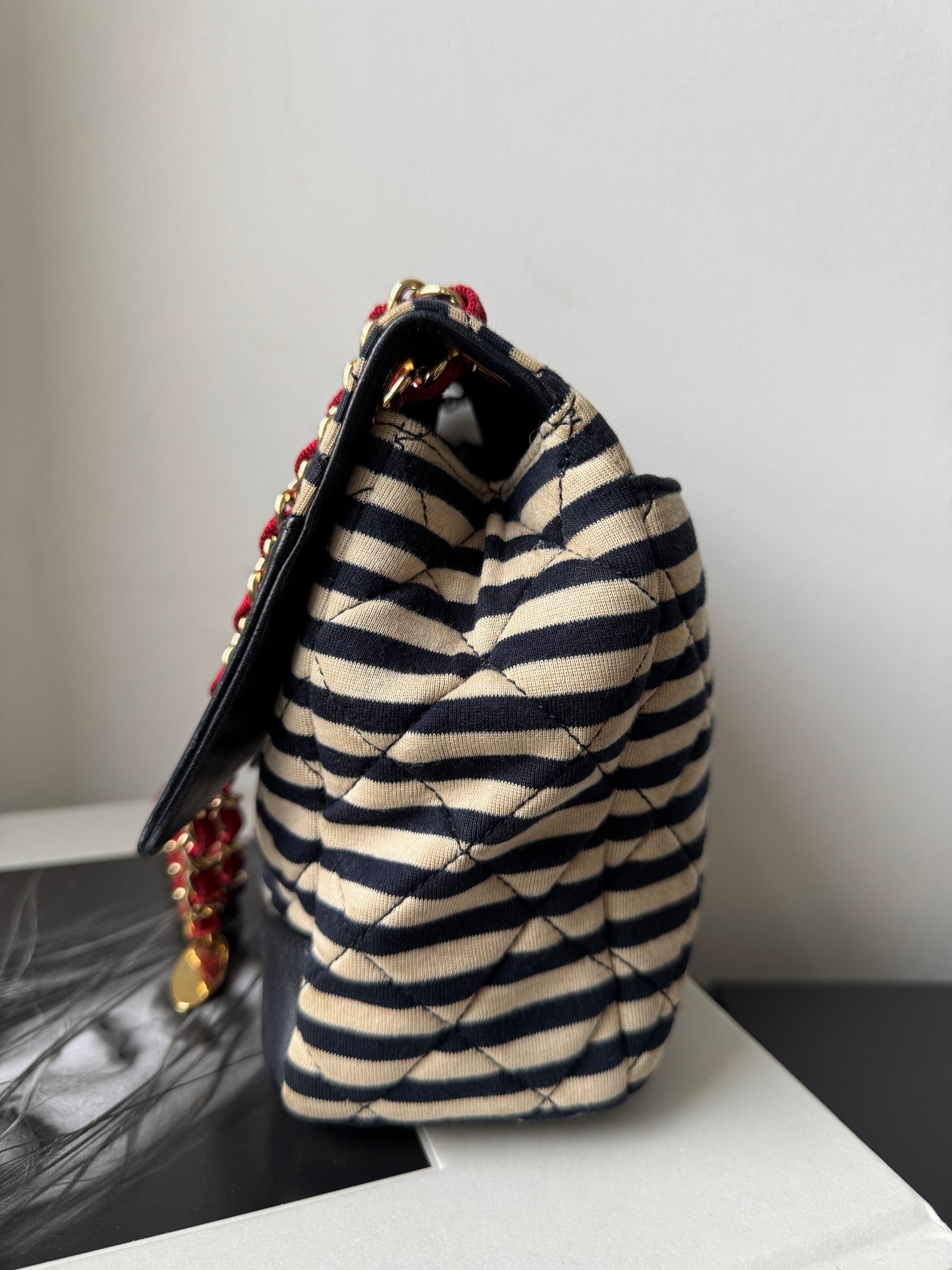 Chanel Coco Striped Jersey Sailor Flap (2014)