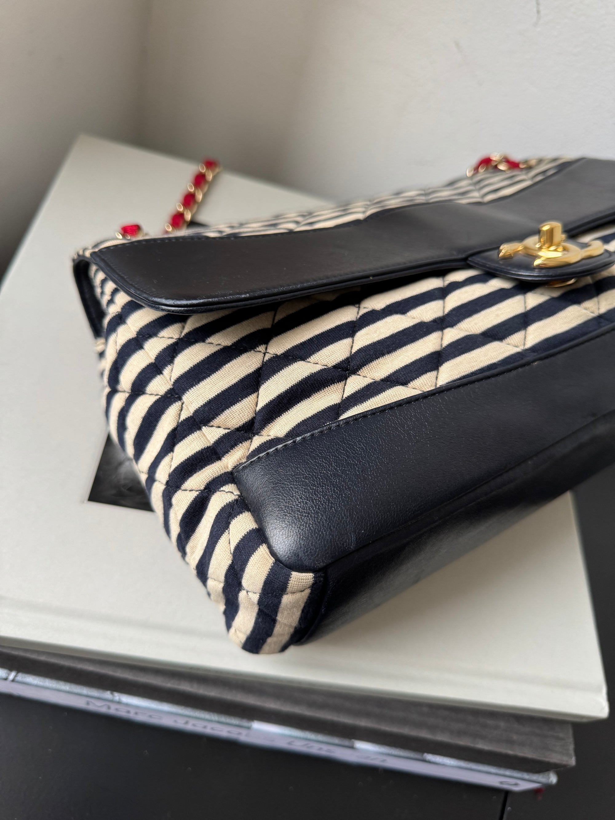 Chanel Coco Striped Jersey Sailor Flap (2014)