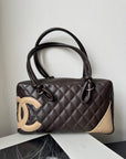 Chanel Cambon Ligne Bowler In Brown Lambskin (2005)