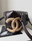 Chanel Cambon Ligne Bowler In Brown Lambskin (2005)