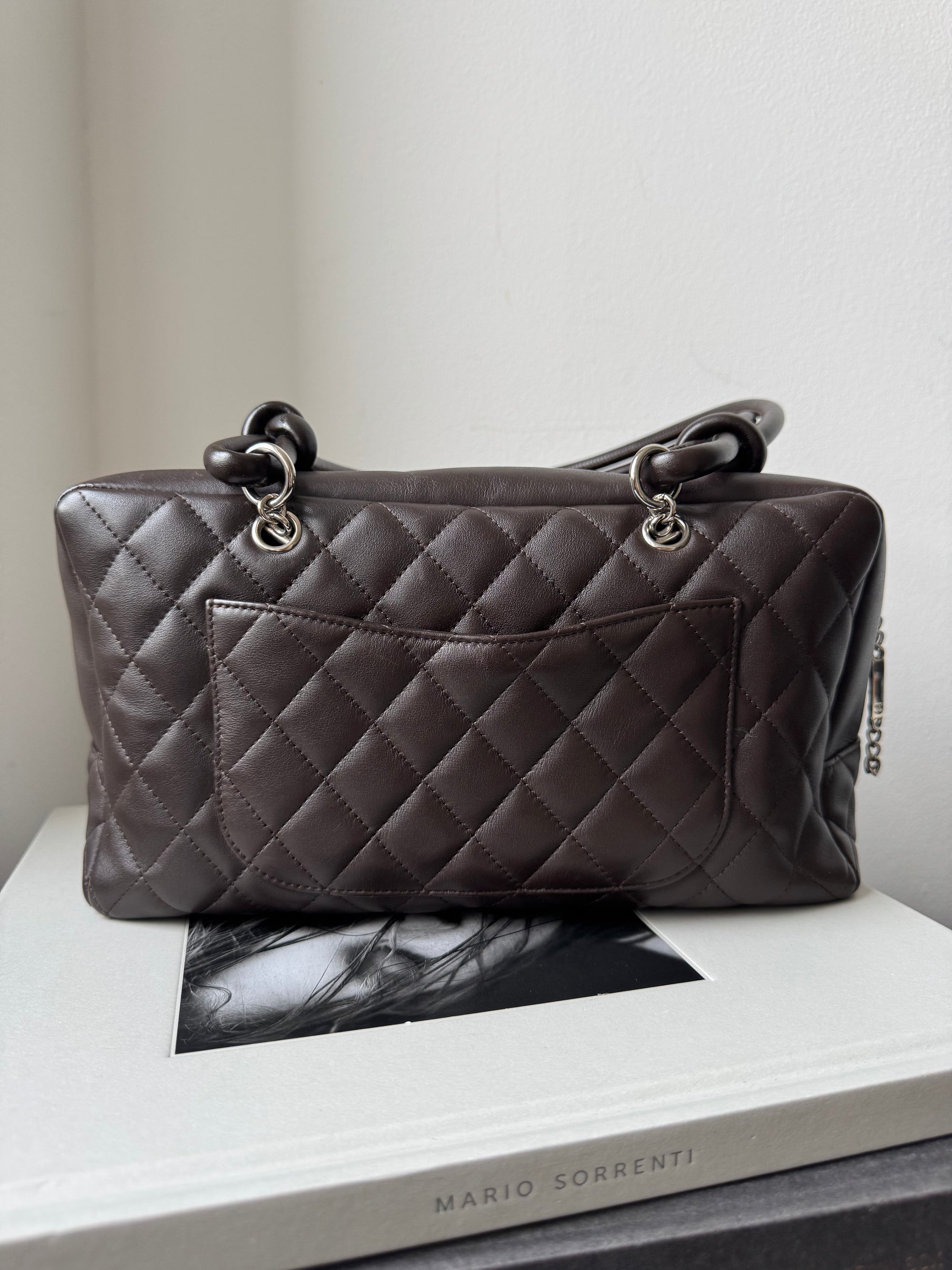 Chanel Cambon Ligne Bowler In Brown Lambskin (2005)