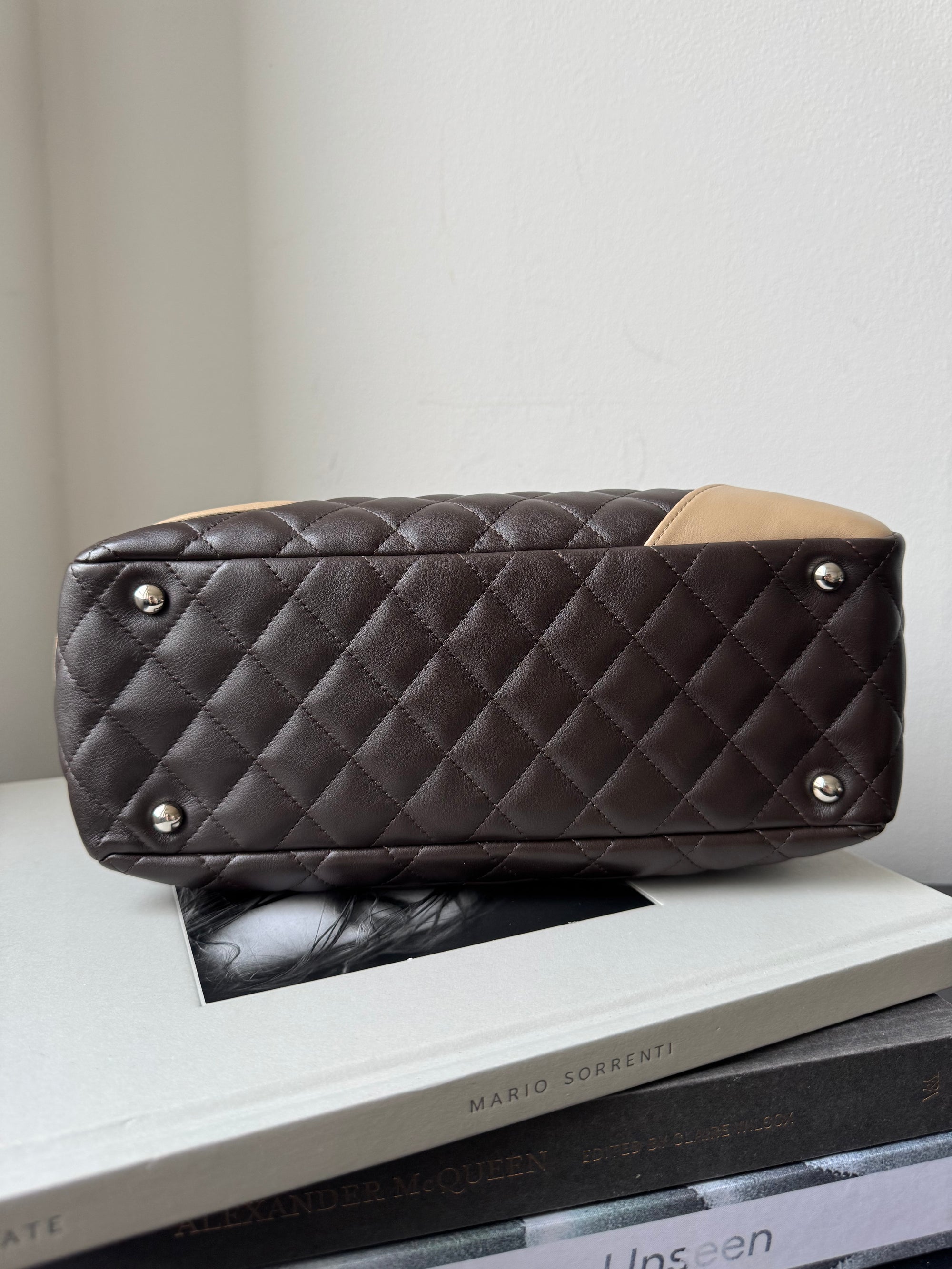 Chanel Cambon Ligne Bowler In Brown Lambskin (2005)
