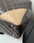 Chanel Cambon Ligne Bowler In Brown Lambskin (2005)