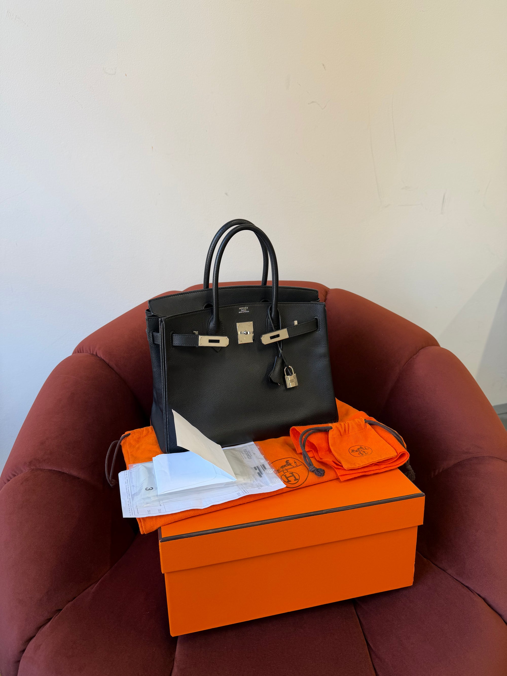 Hermès Birkin 30 In Black Epsom (2006)
