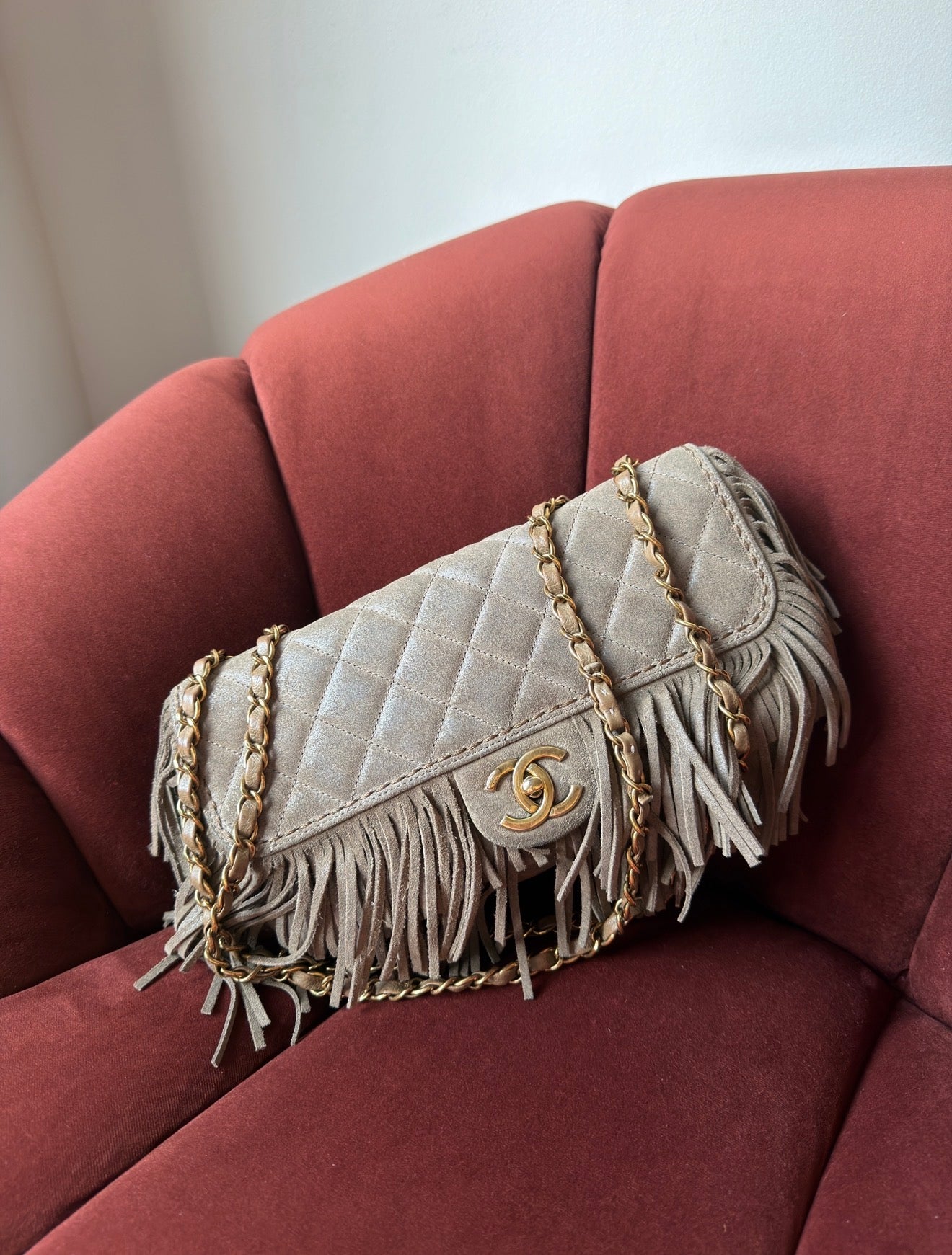 Chanel Paris-Dallas Suede Fringe Flap (2014)