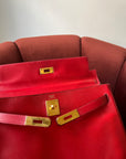 Hermès Kelly 32 in Rouge Vif Box Calf (1994)