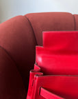 Hermès Kelly 32 in Rouge Vif Box Calf (1994)
