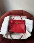 Hermès Kelly 32 in Rouge Vif Box Calf (1994)