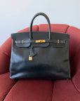 Hermès Birkin 40 In Black Box Calf (1997)