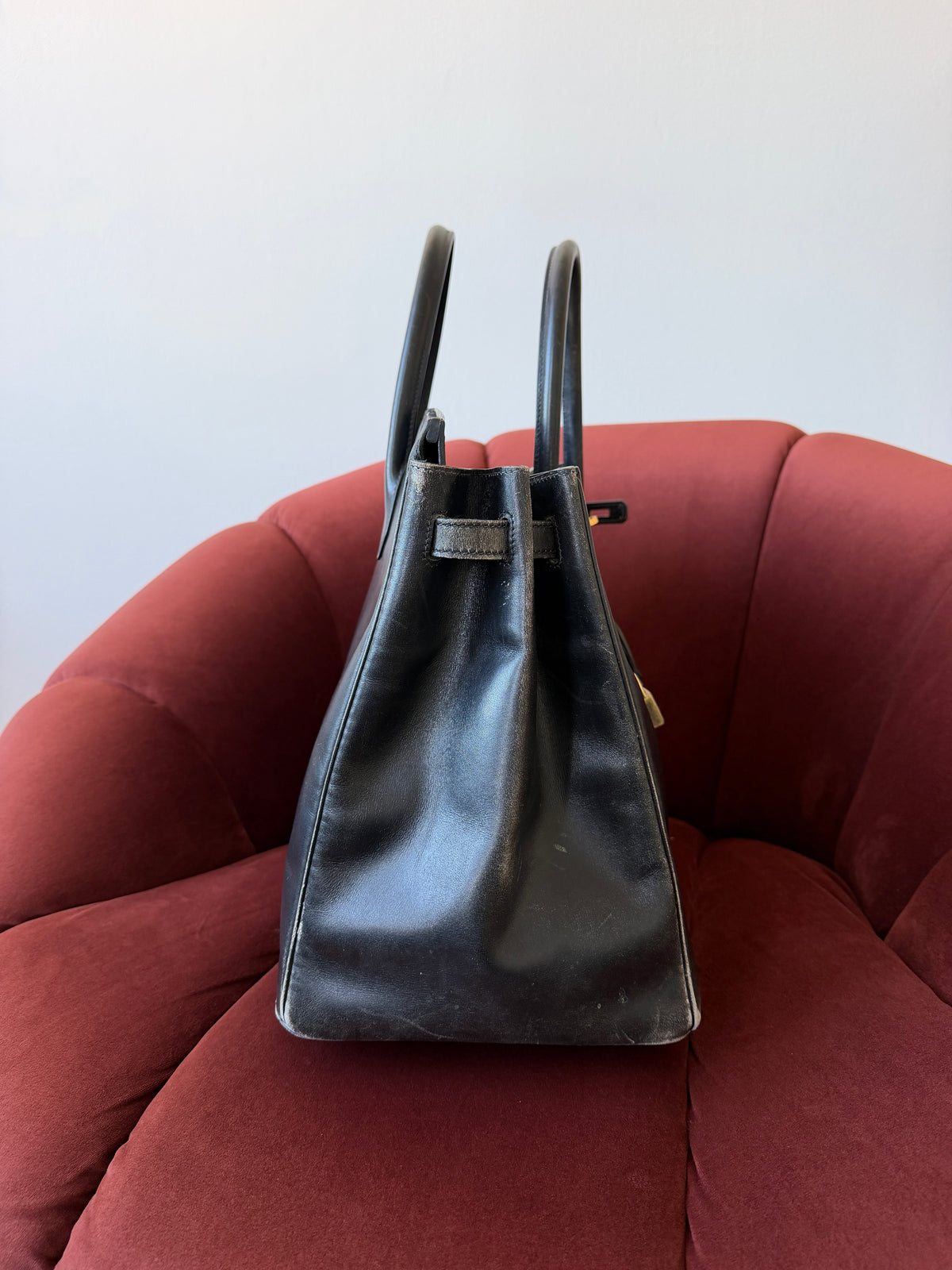 Hermès Birkin 40 In Black Box Calf (1997)