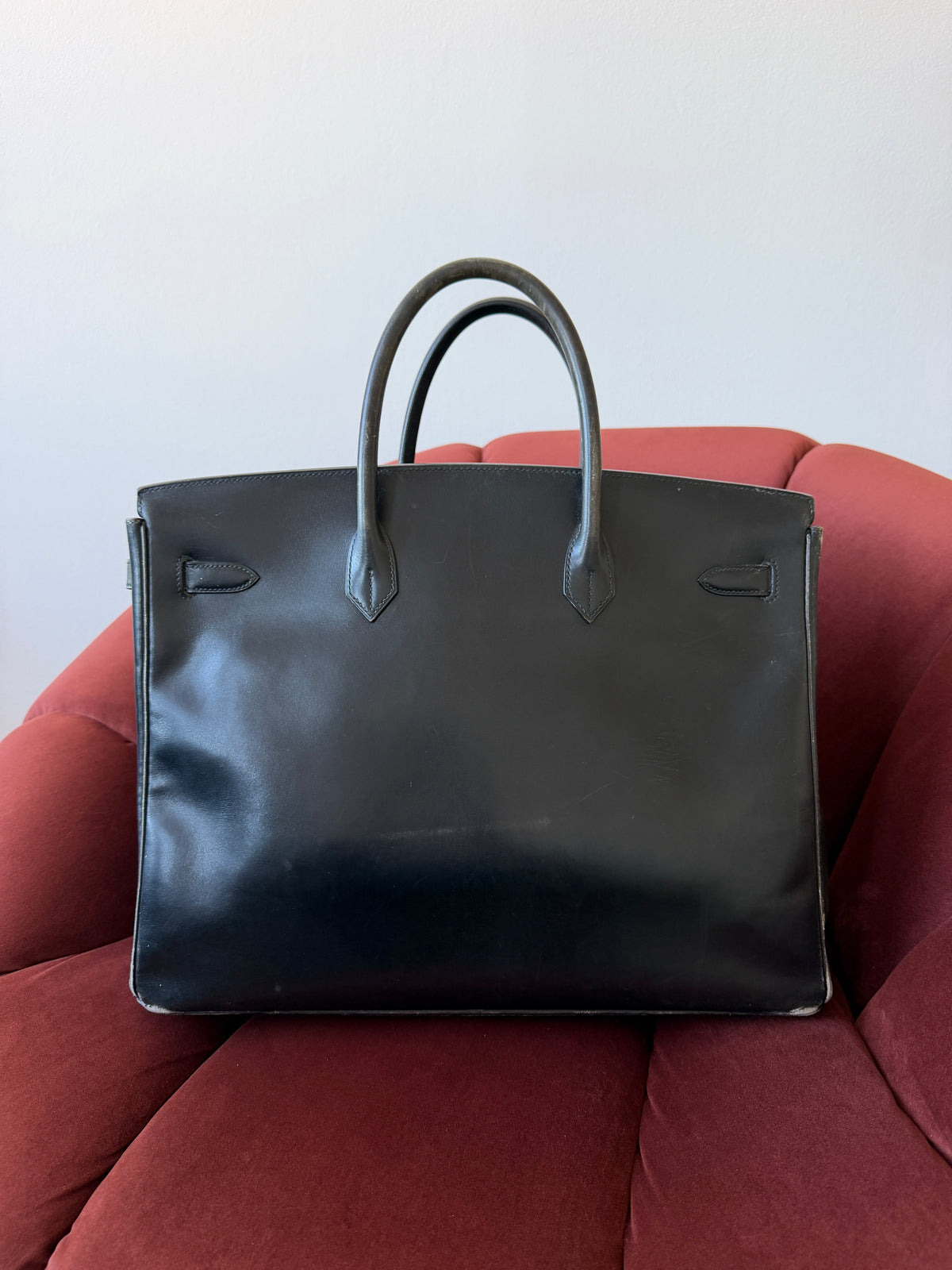 Hermès Birkin 40 In Black Box Calf (1997)