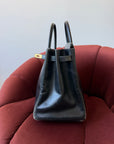 Hermès Birkin 40 In Black Box Calf (1997)
