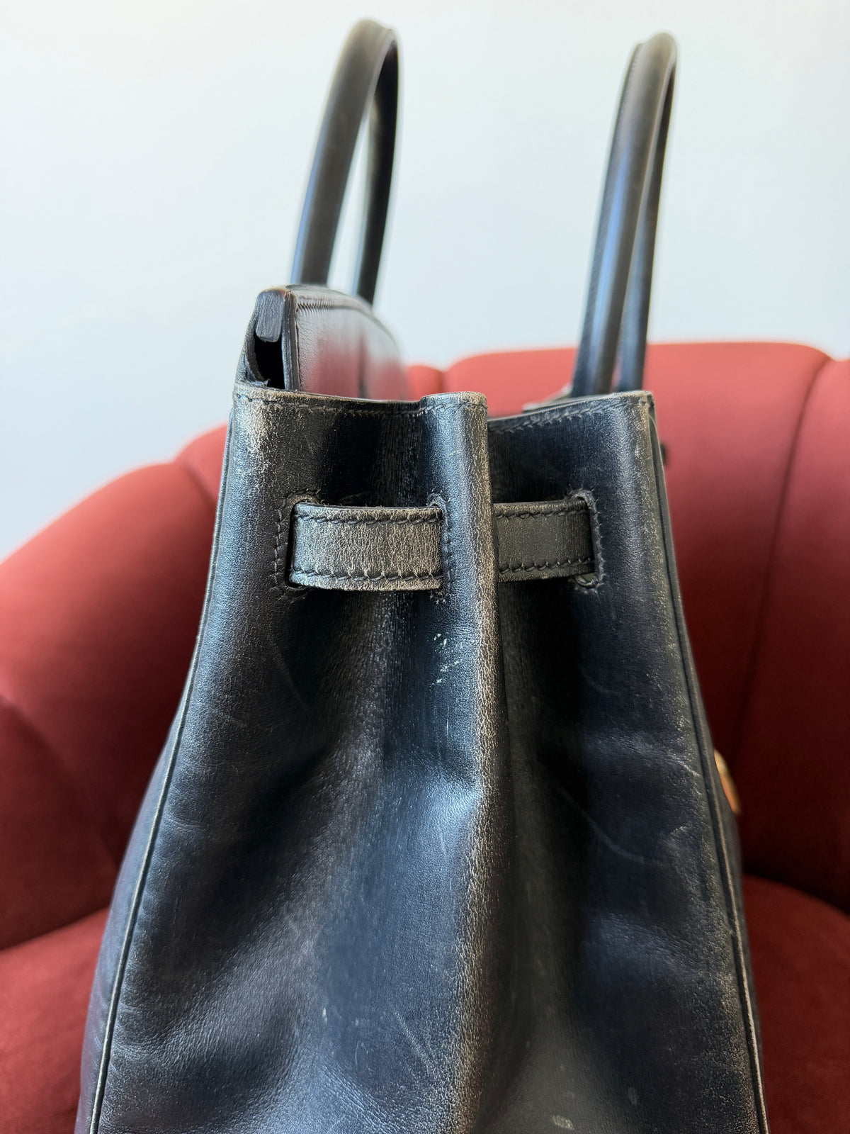 Hermès Birkin 40 In Black Box Calf (1997)