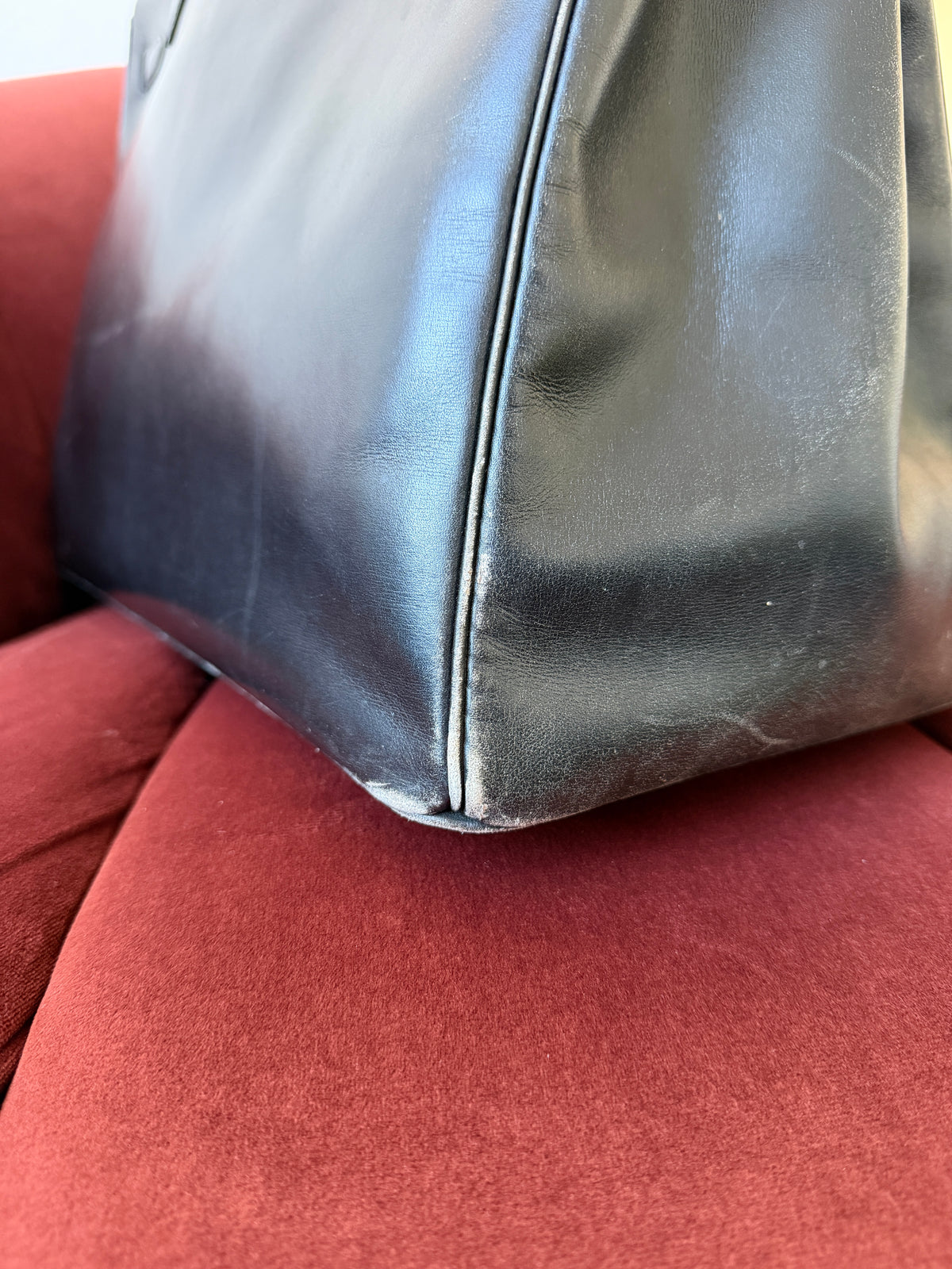 Hermès Birkin 40 In Black Box Calf (1997)