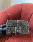 Hermès Mini Jige In Black Porosus Crocodile (2004)