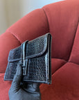 Hermès Mini Jige In Black Porosus Crocodile (2004)