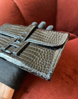 Hermès Mini Jige In Black Porosus Crocodile (2004)
