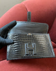 Hermès Mini Jige In Black Porosus Crocodile (2004)