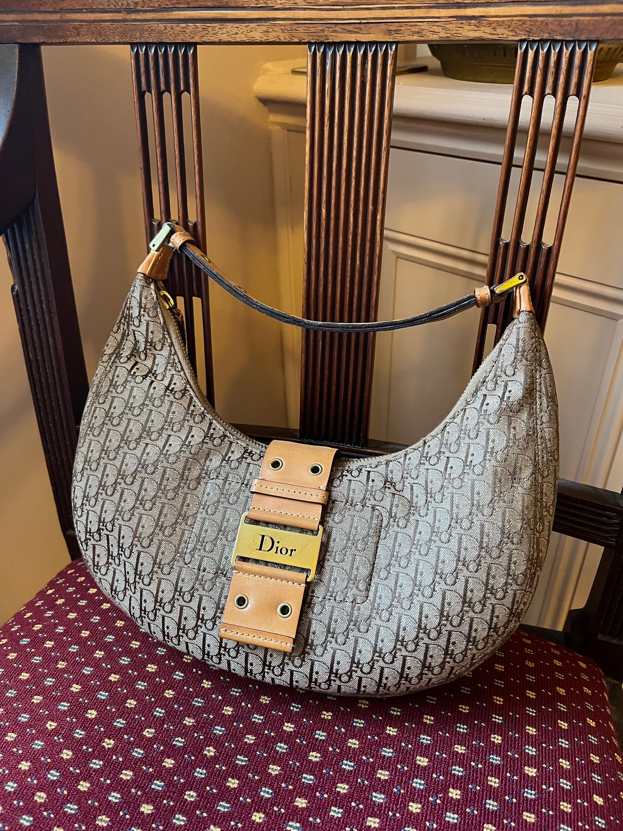 Dior Vintage Street Chic Half Moon Mini Hobo (2004)