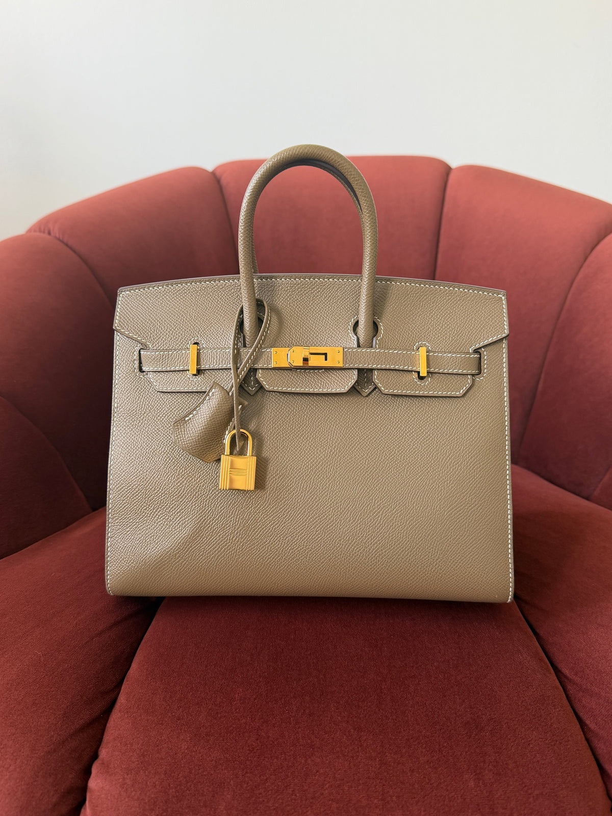 Hermès Birkin 25 Sellier In Etoupe Epsom (2020)