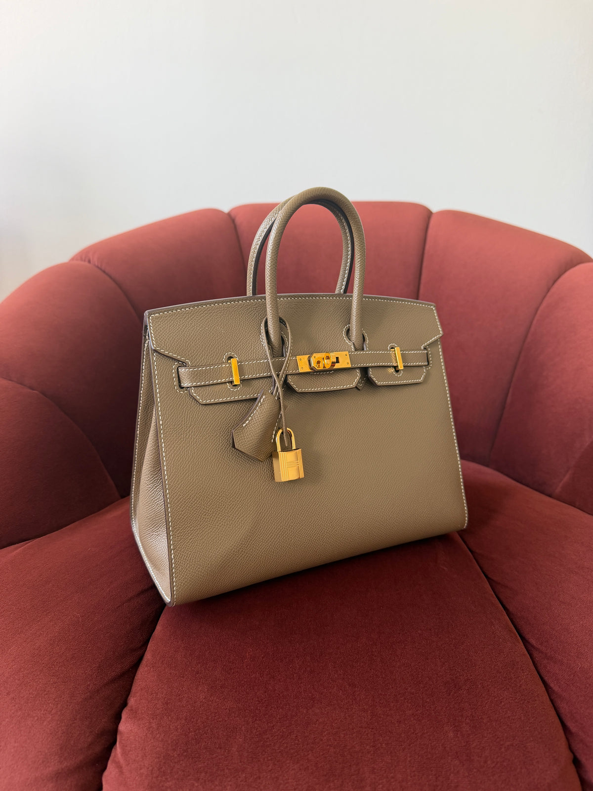 Hermès Birkin 25 Sellier In Etoupe Epsom (2020)