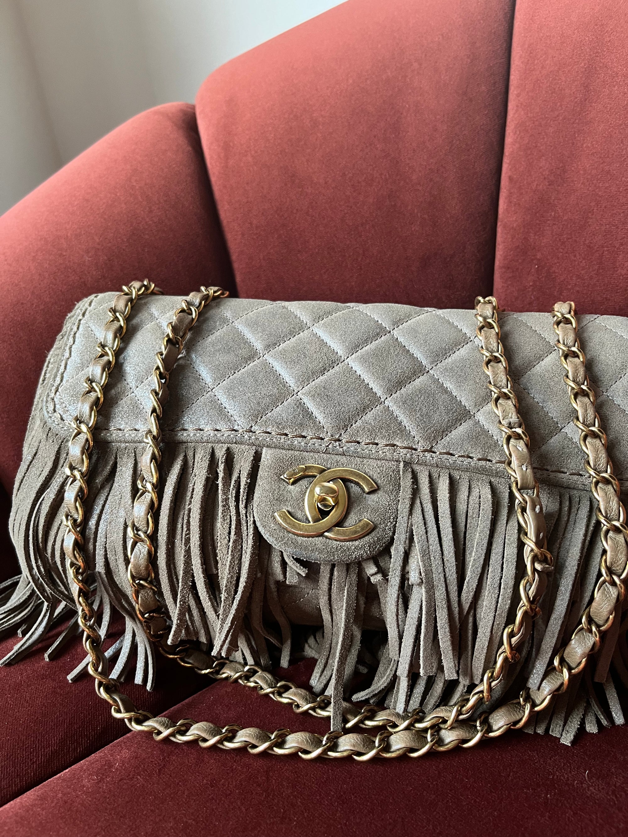 Chanel Paris-Dallas Suede Fringe Flap (2014)