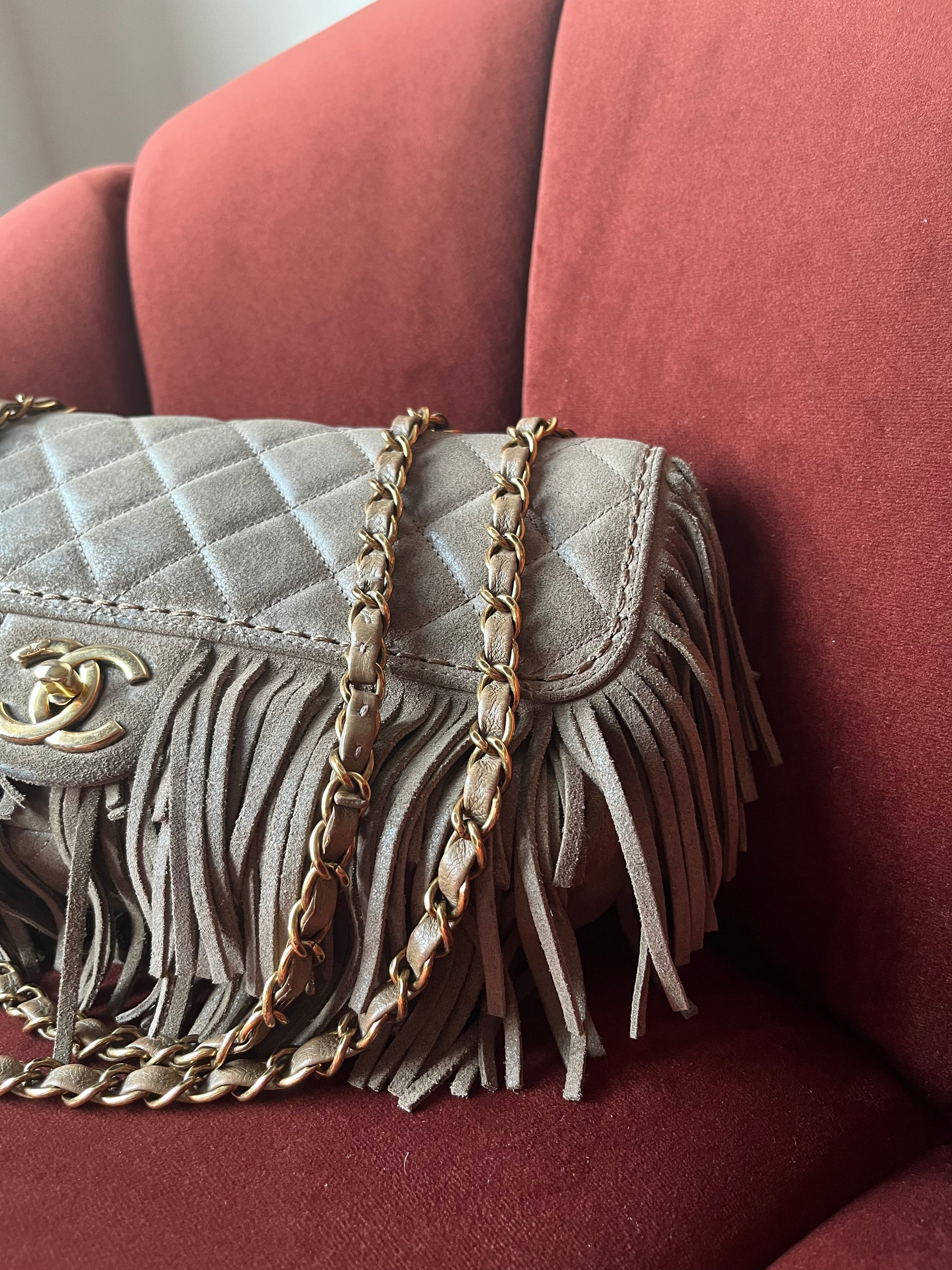 Chanel Paris-Dallas Suede Fringe Flap (2014)