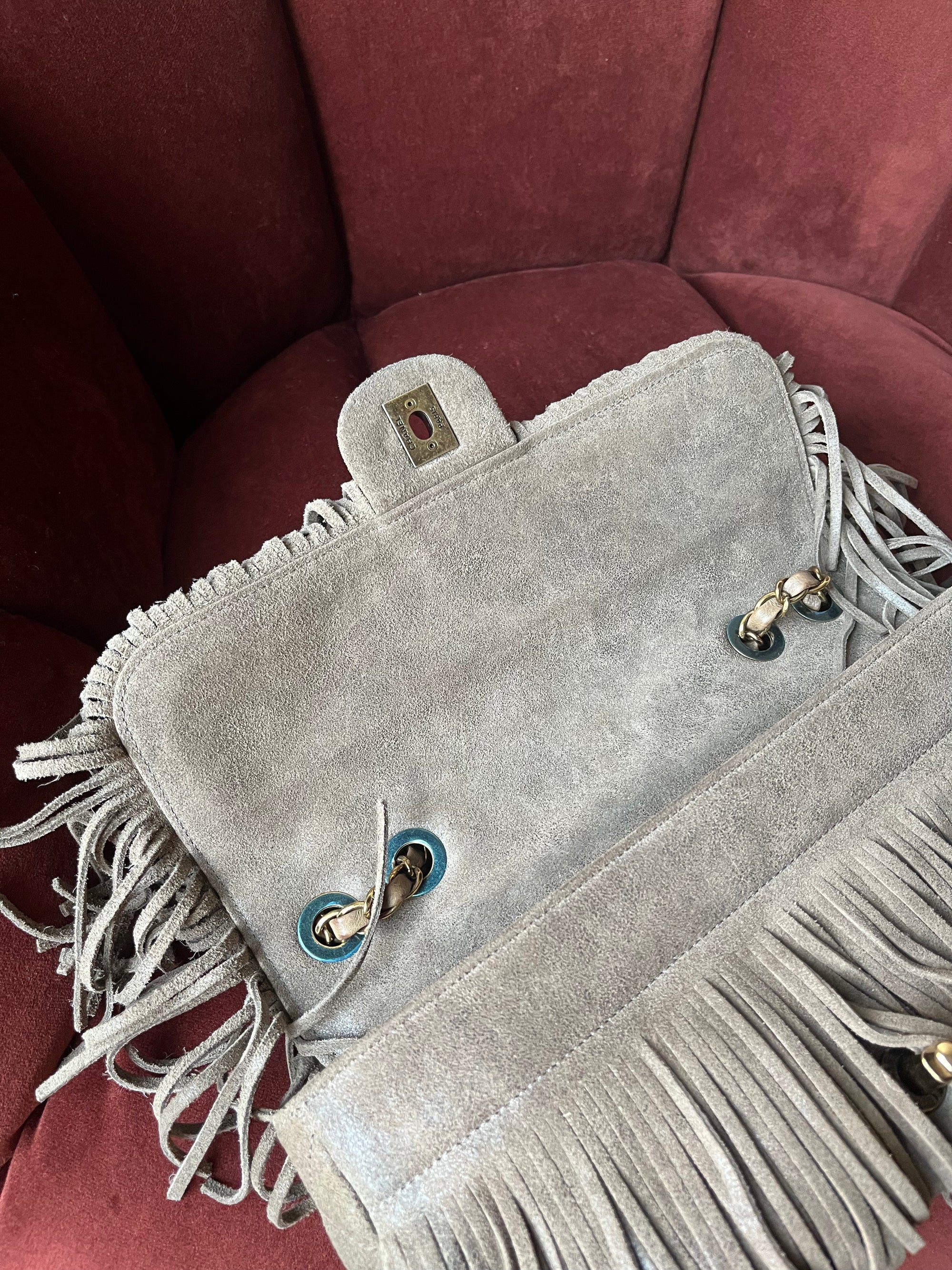 Chanel Paris-Dallas Suede Fringe Flap (2014)