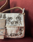 Fendi Vintage Embroidered Floral Sequin Zucca Baguette