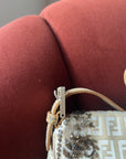 Fendi Vintage Embroidered Floral Sequin Zucca Baguette