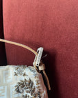 Fendi Vintage Embroidered Floral Sequin Zucca Baguette